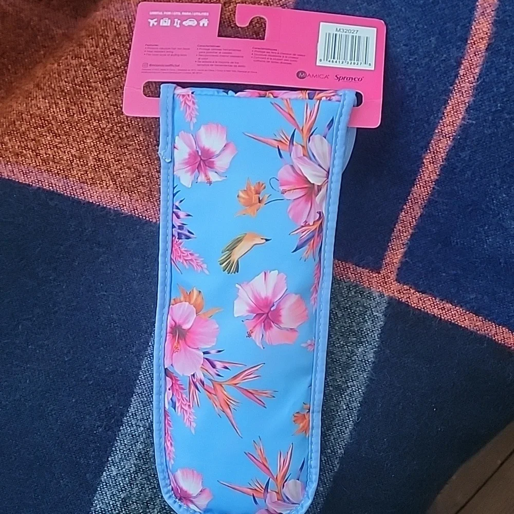 New Miami Blue and Pink Floral Hair Case
